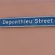 Sign showing Deponthieu Street