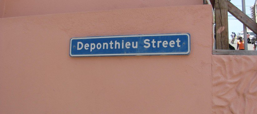 Sign showing Deponthieu Street